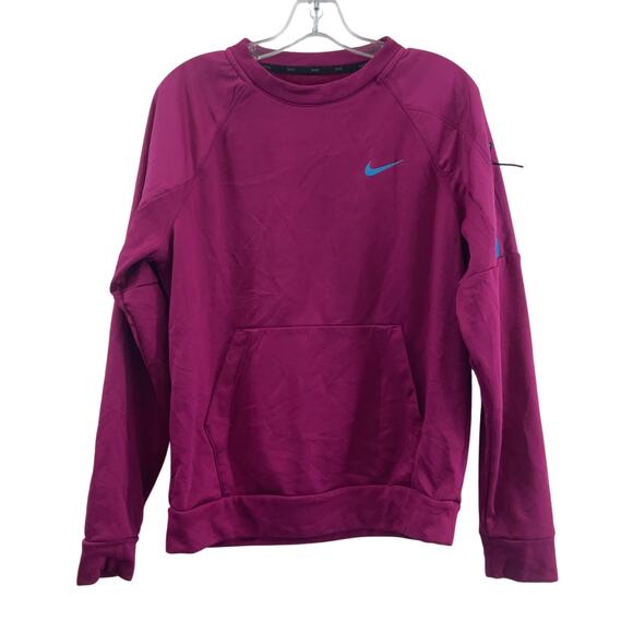 Nike Women's Medium Fuchsia Pink Embroidered Logo Women's Pullover Sweatshirt - Picture 1 of 6
